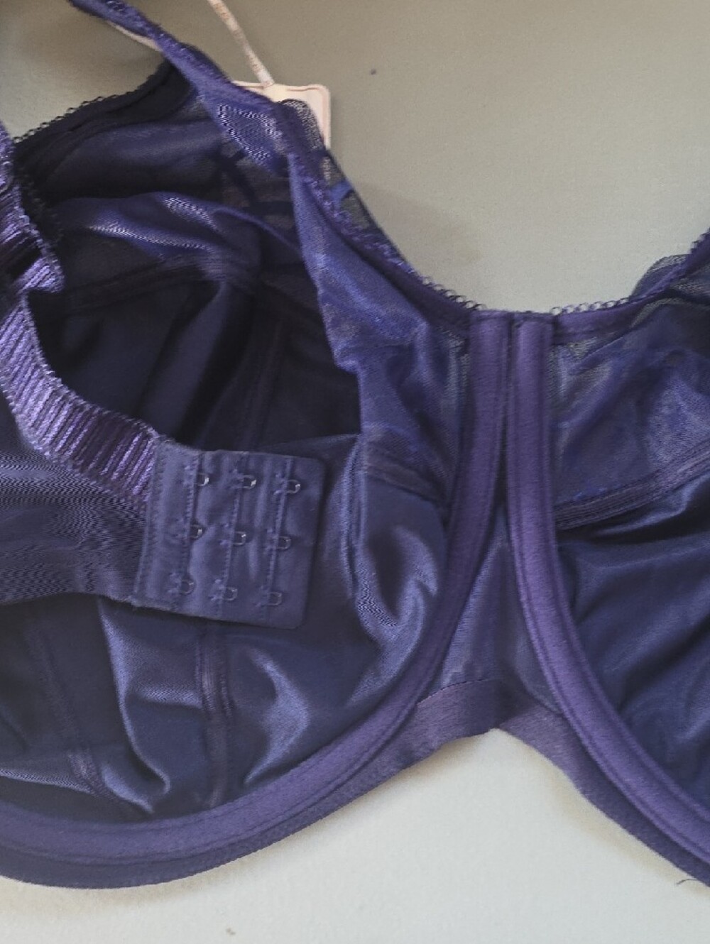 Elomi Navy Blue Satin Underwire Bra - Picture 7 of 9